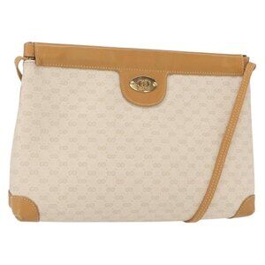 Authentic GUCCI Micro GG Supreme Shoulder Bag PVC Cream Gold 007 101 5553